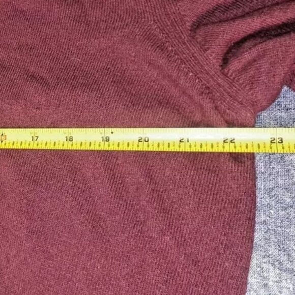 FILIPPO RIBERTI 1/4 Zip Sweater Men's XL Maroon/Red Italian Merino Wool/Cashmere - Picture 10 of 11